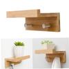 Amosfun Hook -Mounted Storage Shelves Decorative Ledge for Home Office Dorm Natural Bamboo view 4