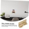 Homoyoyo Wall Phone Holder Wall Mount Organizer Bedside Shelf Hook Cord Storage Design for Bedroom Kitchen Rv Bathroom Fits Smooth view 4