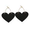 Holibanna 2pcs Heart-Shaped Double-Sided Blackboard Message Board Home Hanging Decor with Linen Rope for Notes and Creative Displays view 1