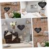 Holibanna 2pcs Heart-Shaped Double-Sided Blackboard Message Board Home Hanging Decor with Linen Rope for Notes and Creative Displays view 2