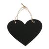 Holibanna 2pcs Heart-Shaped Double-Sided Blackboard Message Board Home Hanging Decor with Linen Rope for Notes and Creative Displays view 4