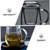 Zerodeko 1Set Glass Teapot with Filtration Heat-resistant Design for Home Office Capacity Safe for Brewing Loose Leaf Tea view 3