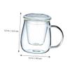 Zerodeko 1Set Glass Teapot with Filtration Heat-resistant Design for Home Office Capacity Safe for Brewing Loose Leaf Tea view 4