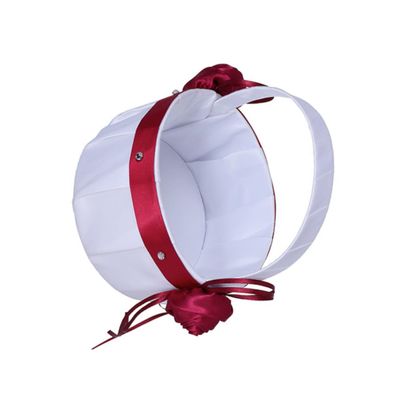 Amosfun Portable Wedding Basket Flower Girls Basket for Wedding Decoration Centerpiece