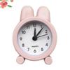Amosfun 1pc Desk Clocks for Office Non Ticking Alarm Clock The Office Children Bunny Tabletop Clock Silent Desk Alarm Clocks for Kids Kid Clock Bedside Clock Desktop Pink view 2