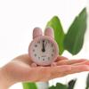 Amosfun 1pc Desk Clocks for Office Non Ticking Alarm Clock The Office Children Bunny Tabletop Clock Silent Desk Alarm Clocks for Kids Kid Clock Bedside Clock Desktop Pink view 4