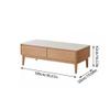 FEELIN Coffee Table Night Stand Solid Wood Coffee Table Modern Simple Log Small Apartment Living Room Tea Table Oak Slate Tea Table Coffee Tables for Living Room view 3