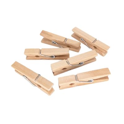 Holibanna Wooden Photo Hanging Clips 30pcs Mini Clothespins Multi-Function Paper Message Pegs White Decorative Clips