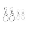 Amosfun 60pcs Creative Key Chain and Zinc Alloy Webbing Buckle Keychains for Couples Silver Color Keyrings and Keychains view 1