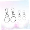Amosfun 60pcs Creative Key Chain and Zinc Alloy Webbing Buckle Keychains for Couples Silver Color Keyrings and Keychains view 2