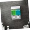 Holibanna Wall-Mounted Shampoo Dispenser with Dual Chambers No-Drill Installation Refilling and Cleaning Convenience for Shower and Bathroom Use view 2