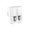 Holibanna Wall-Mounted Shampoo Dispenser with Dual Chambers No-Drill Installation Refilling and Cleaning Convenience for Shower and Bathroom Use view 3