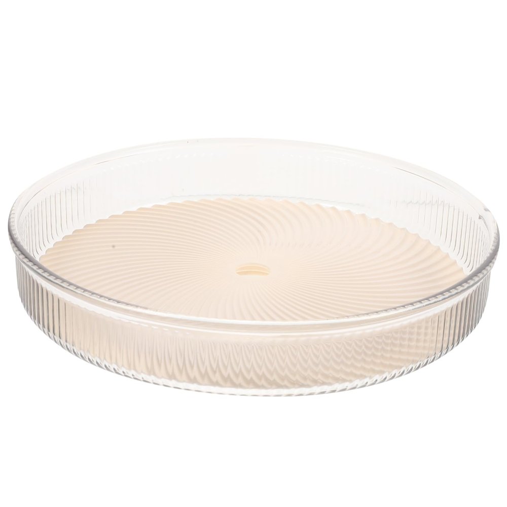 Angoily 360degree Rotating Spice Jar Organizer Tray Transparent Condiment Holder for Kitchen Bathroom Vanity Multifunctional Storage for Spices and Snacks