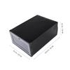 OFFSCH 6pcs Transparent Thickening Shoe Box Stackable Plastic Storage Container for Home Use Large Black Shoe Organizer for Closet and Entryway view 2