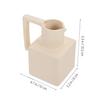 PRETYZOOM Retro Chic Ceramic Flower Vase for Dried Flower Arrangements Elegant Table Centerpiece for Home and Office Decor Premium White Pottery Milky White view 2