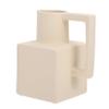 PRETYZOOM Retro Chic Ceramic Flower Vase for Dried Flower Arrangements Elegant Table Centerpiece for Home and Office Decor Premium White Pottery Milky White view 4