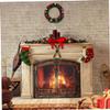 ORFOFE 1pc Elegant Christmas Wreath Pine Cones Ornaments Festive Garland for Door Wall Tree Holiday Accessory for Joyful Celebrations view 2