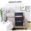 Sofa Armrest Storage Organizer Pouch with Multi Pocket Oxford Cloth Black view 4
