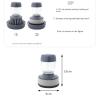 GeRRiT Soap Dispensing Palm Brush Storage Set, Kitchen Brush with Holder for Pot Pan Sink Cleaning, 1 Set (Grey), Gray view 2