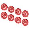 Aquarium Water Fountain Accessories 8pcs Plastic Red Wheel Set view 1