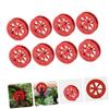 Aquarium Water Fountain Accessories 8pcs Plastic Red Wheel Set view 3