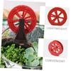 Aquarium Water Fountain Accessories 8pcs Plastic Red Wheel Set view 4