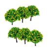 PRETYZOOM 20pcs Scale Model Trees Yellow Flowers for Train Scenery and Landscape Decoration Green Plants for Diorama and Building Models view 1