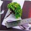 PRETYZOOM 20pcs Scale Model Trees Yellow Flowers for Train Scenery and Landscape Decoration Green Plants for Diorama and Building Models view 2