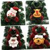 Holibanna 4pcs Hanging Christmas Ornaments Deer Snowman Santa Bear Dolls Festive Tree and Window Decorations for Holiday Parties Carnival and Celebrations Random Style view 2