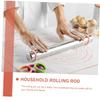 Adjustable Rolling Pin with Silicone Ring Non-stick Baking Tool for Dough Pizza Pastry Stainless Steel Present for Home Bakers view 3