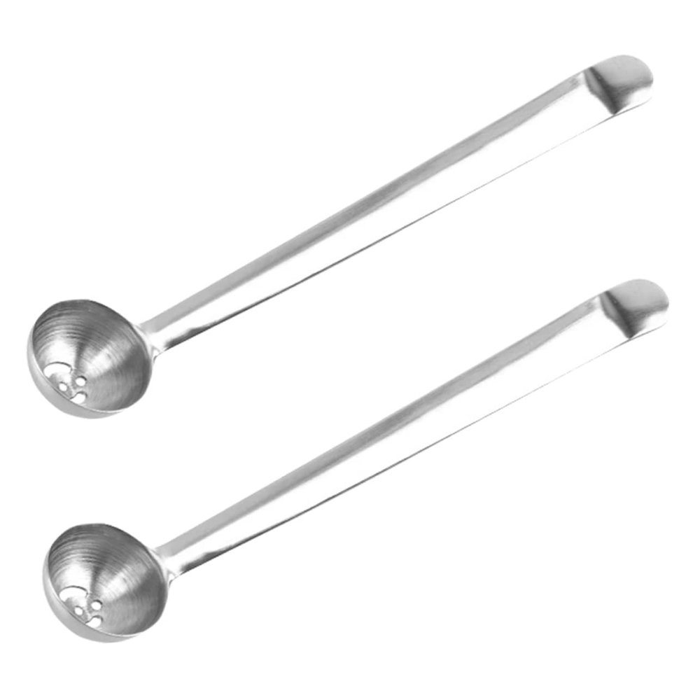 Cherry Spoon Drain Hole 2pcs Stainless Steel Serving Spoon Set for Olives