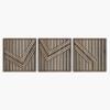 Large Wood Wall Decor Over the Bed, Gift for the Home, Wood Wall Art Above Bed Decor, Abstract Wooden Wall Art, Set of 3 Modern Wood Wall Panel view 1