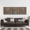 Large Wood Wall Decor Over the Bed, Gift for the Home, Wood Wall Art Above Bed Decor, Abstract Wooden Wall Art, Set of 3 Modern Wood Wall Panel view 3