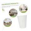 Amosfun Round Shape Household Trash Can Creative Waste Basket for Bathroom Kitchen and Living Room Material with Pressure Ring Design for Easy Use view 2