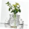 Amosfun European Style Crystal Glass Flower Vase for Hydroponic Arrangements Unique Desktop Decoration for Home Office and Living Room Elegant Bud Vase for All Flower Types view 2