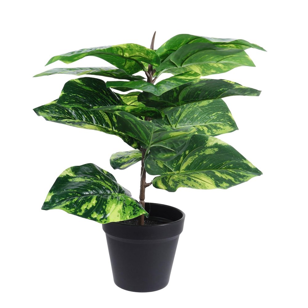 Amosfun Artificial Scindapsus Plant Realistic Faux Potted Greenery for for Home Office Garden Decoration Easy