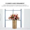 Amosfun Golden Brushed Ceramic Flower Vase Non-Slip Cylindrical Flower Pot Nordic Flower Vase for Home Office Table Flower Arrangement view 2
