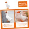 BESTOYARD 1pc White Goose Ornament Kid Room Decor Wooden Ducks Statues Tablescape Decor Duck Sculpture Wooden Crafts Home Decor Wooden Craft Ornament Basswood Decoration Desktop view 2