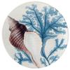 Beyond The Shore 11" Ceramic Dinner Plates  Set of 4 Assorted Coastal Designs with Shells, Starfish & Blue Marine Botanicals  Ocean-Inspired Plates for Main Courses, Seafood & Entertaining view 3