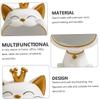 Amosfun 1pc Cat Shaped Storage Tray Creative Desktop Decor for Multifunctional White Cat Key Holder and Adornment for Accessory Organization view 2