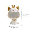 Amosfun 1pc Cat Shaped Storage Tray Creative Desktop Decor for Multifunctional White Cat Key Holder and Adornment for Accessory Organization view 3