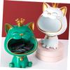 Amosfun 1pc Cat Shaped Storage Tray Creative Desktop Decor for Multifunctional White Cat Key Holder and Adornment for Accessory Organization view 4