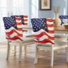 Pinroote American Flag Chair Covers - 6 Pcs Dining Room Chair Back Covers, Independence Day 4th of July Vintage Chair Slipcovers Removable Chair Protectors Covers for Kitchen/Banquet/Party 19"x20" view 1
