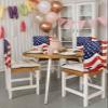 Pinroote American Flag Chair Covers - 6 Pcs Dining Room Chair Back Covers, Independence Day 4th of July Vintage Chair Slipcovers Removable Chair Protectors Covers for Kitchen/Banquet/Party 19"x20" view 2
