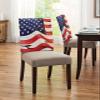 Pinroote American Flag Chair Covers - 6 Pcs Dining Room Chair Back Covers, Independence Day 4th of July Vintage Chair Slipcovers Removable Chair Protectors Covers for Kitchen/Banquet/Party 19"x20" view 3
