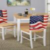 Pinroote American Flag Chair Covers - 6 Pcs Dining Room Chair Back Covers, Independence Day 4th of July Vintage Chair Slipcovers Removable Chair Protectors Covers for Kitchen/Banquet/Party 19"x20" view 4