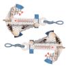 2 Pcs Beach Style Anchor Wall Hooks Wood Hanging Ornaments Xmas view 1