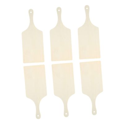 FUNOMOCYA 6pcs Diy Wooden Chopping Board with Handle Blank Decorative Cutting Board for Crafts Ergonomic Design for Charcuterie and Home Decor