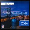 ArtToFrames 32x24 INCH/81.28x60.96 CM Black Frame for 1500 Piece Puzzles.This 0.75 Inch Custom Wood Puzzle Frame is Black - Comes with Economy Acrylic (Puzzle0066-1343-YBLK-32x24) view 3