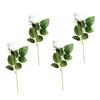 Amosfun 4pcs Artificial Rose Decor Soft Simulation Flowers for Home Decoration for Weddings Parties and Craft Projects Elegant Faux Roses view 1